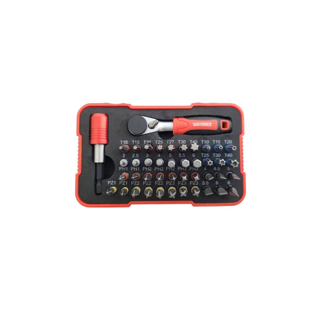 WEBER TOOLS 1/4'' Bitset met Bitratel Buitenzeskant 43-delig-0