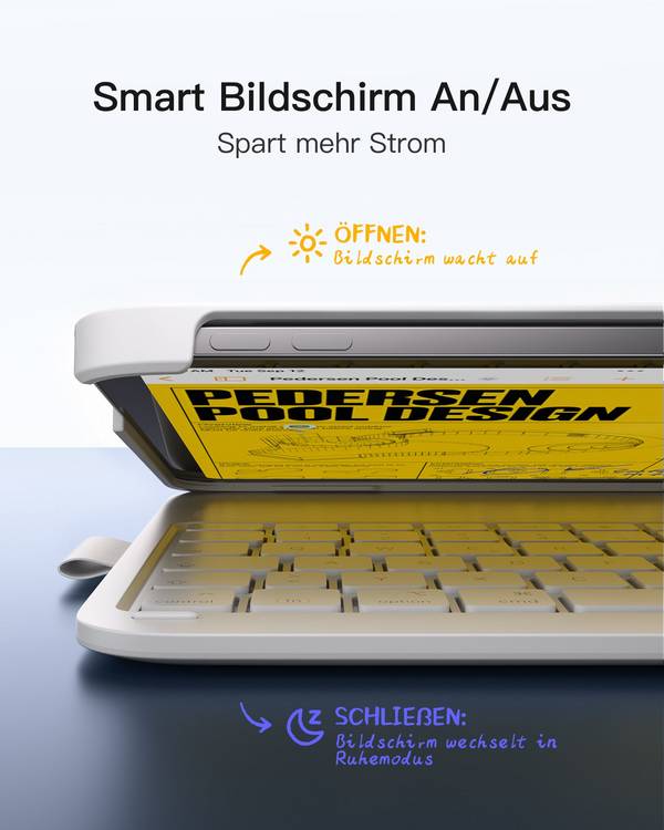 inateck toetsenbord voor iPad 13" QWERTZ wit