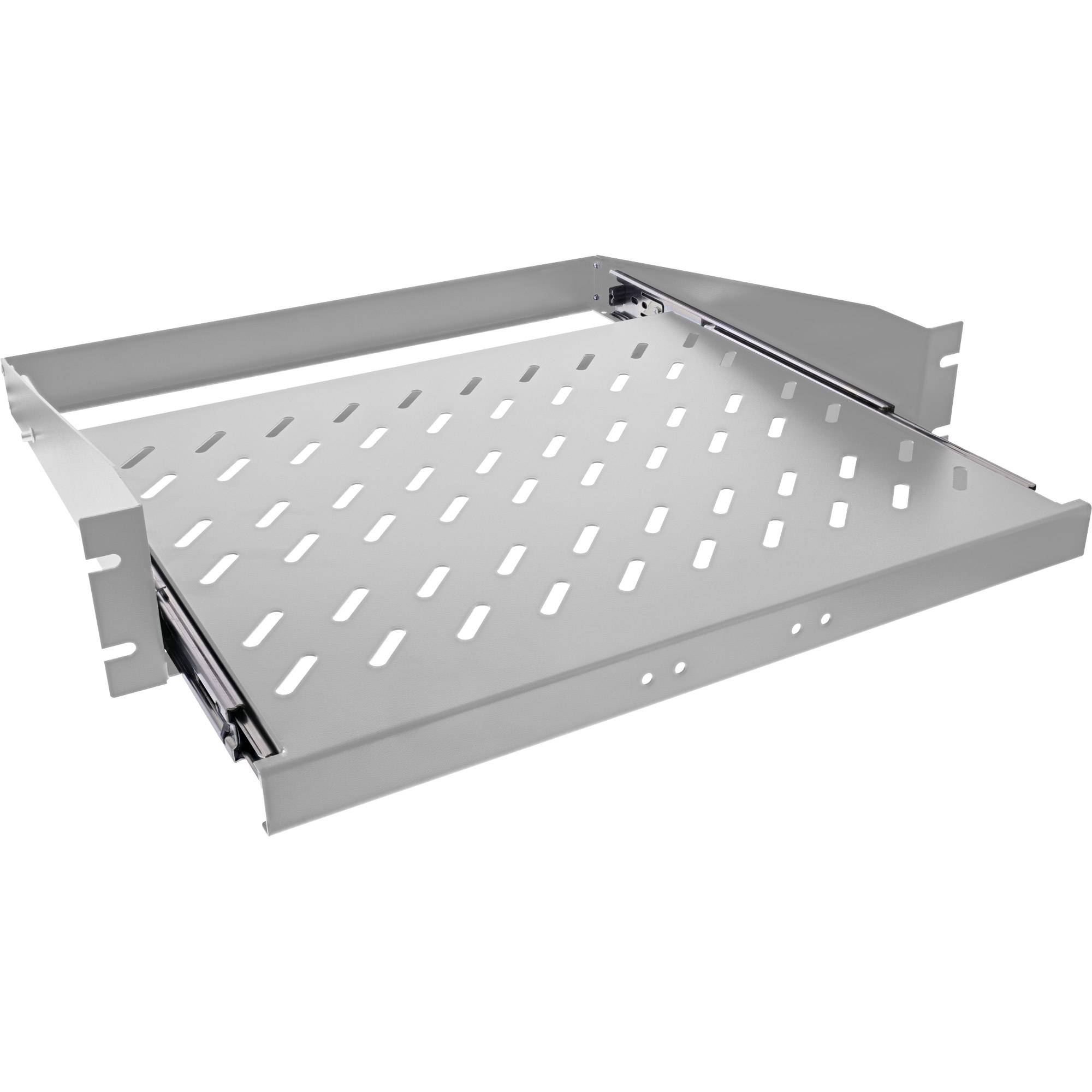 InLine® 19" uitschuifbaar rek, 350mm, 30kg, 2U, RAL 7035 grijs-0