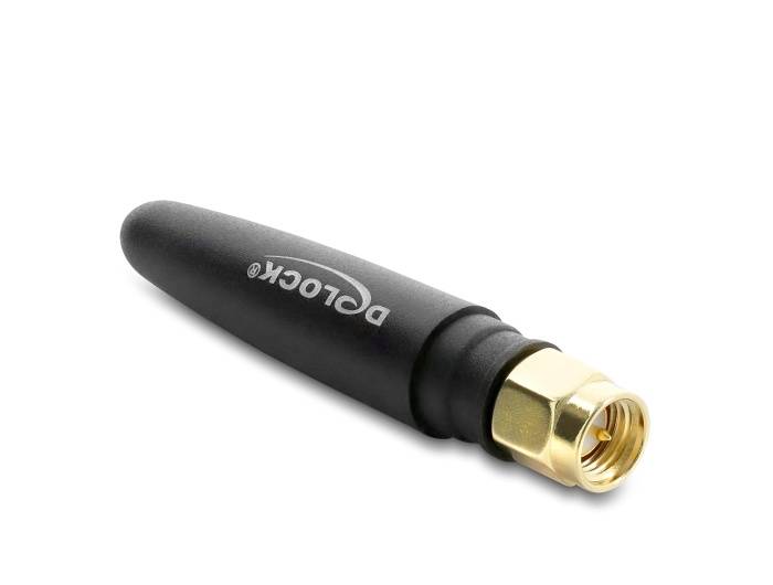 Delock LTE Antenna SMA plug 1.82 dBi omnidirectional fixed black-0