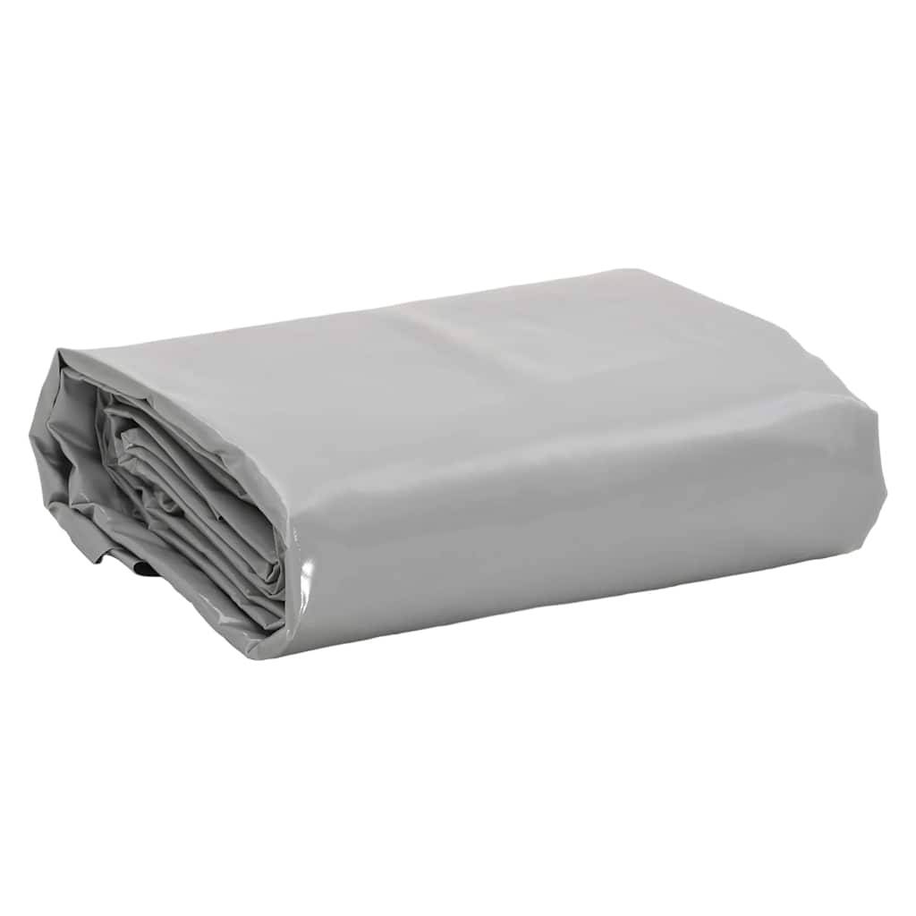 vidaXL - Dekzeil - 650 - g/m² - 4x4 - m - grijs-0