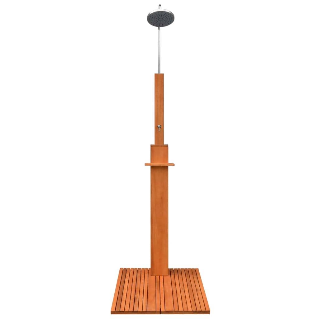 VidaXL Buitendouche eucalyptushout en staal-3