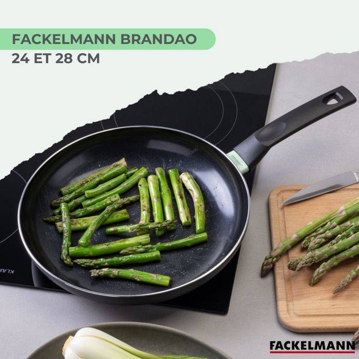 FACKELMANN Set van 2 Pannen - Brandao - Anti-aanbak Keramisch - Ø 24 en 28 cm-1