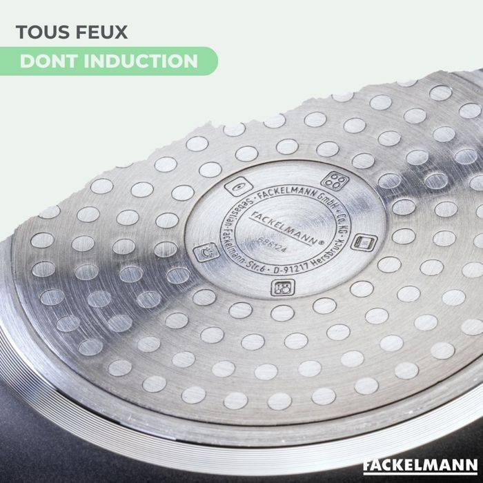 FACKELMANN Wokset - Gerecycled Aluminium - 20 en 28 cm - Geschikt voor alle kookplaten, inclusief inductie-1