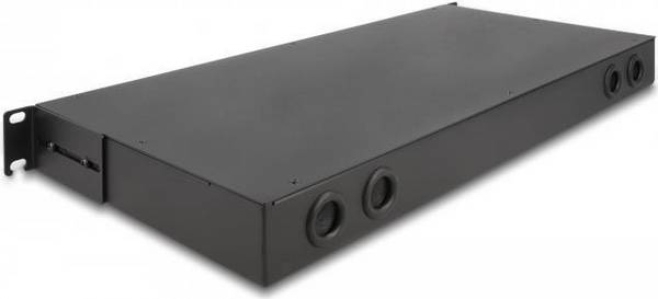 Delock Fiberglass Patch Panel (Leeg) - Hoge Dichtheid - Rack Bevestigbaar - Zwart - 1U - 66924