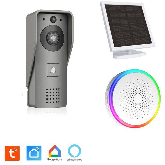 KYF Video Deurbel - Wi-Fi - Oplaadbaar met Zonnepaneel-0