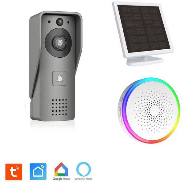 KYF Video Deurbel - Wi-Fi - Oplaadbaar met Zonnepaneel