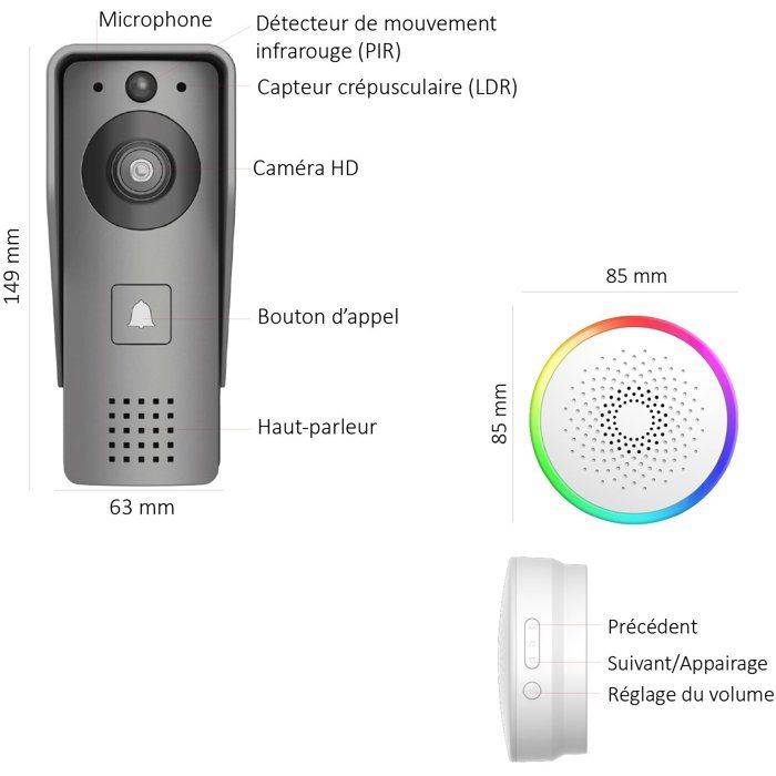 KYF Video Deurbel - Wi-Fi - Oplaadbaar met Zonnepaneel-4