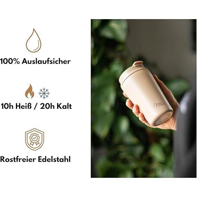 Milu Isolerende Mok, Beige, 400 ml (1334)-0