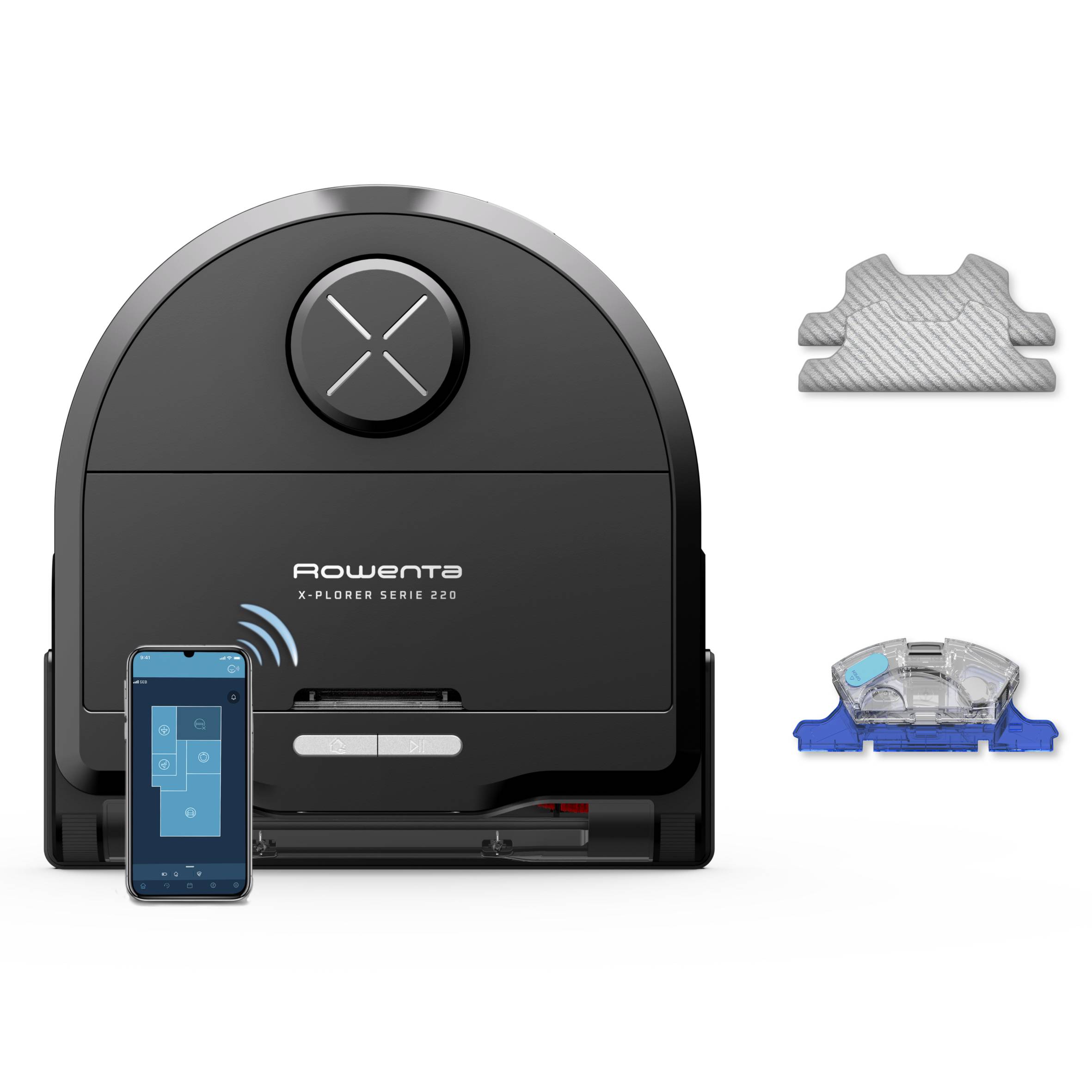Rowenta X-Plorer Series 220 Robotstofzuiger RR9465WH - Laser Navigatie & Dweilfunctie-0