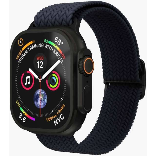 Vonmählen Woven Loop For Apple Watch 44 - 45 - 46 - 49mm One Size Black/Navy-0