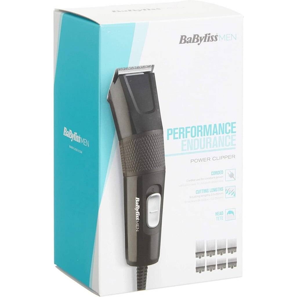Babyliss E756E Power Clipper Haartrimmer Zwart - 100% Roestvrijstalen Blades-0