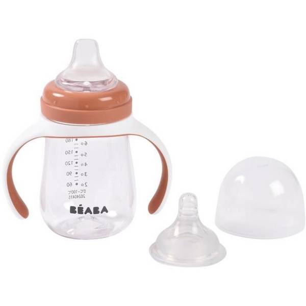 BEABA 2-in-1 Trainingsfles - 210 ml - Terracotta