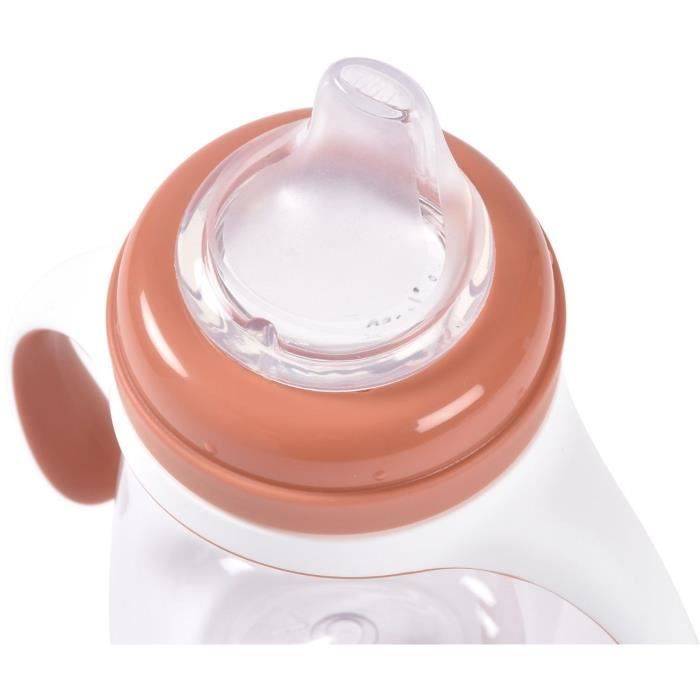 BEABA 2-in-1 Trainingsfles - 210 ml - Terracotta-2