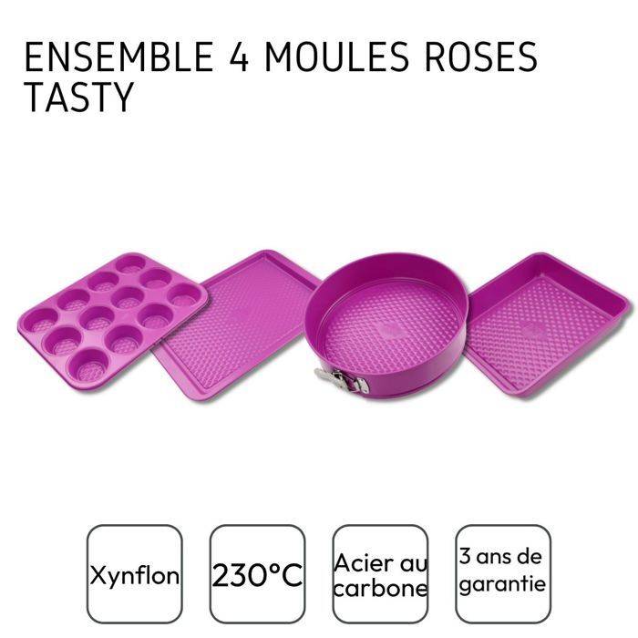 FACKELMANN Set van 4 Vormen - Tasty Pastry - Fuchsia - 23 tot 38 cm-3