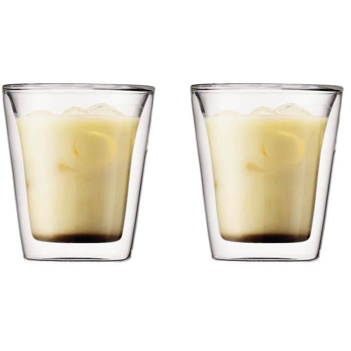 BODUM Canteen Glazen Set van 2 - Dubbelwandig - 0,2 l - Transparant-0
