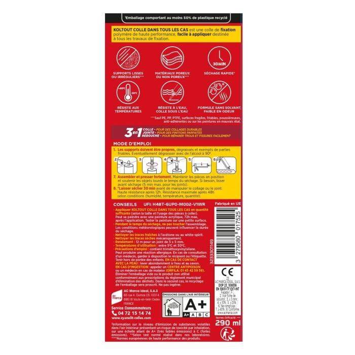 CYANOLIT Lijm - 290 ml Cartridge - Wit - Multi-functioneel - Sterk en Flexibel-2