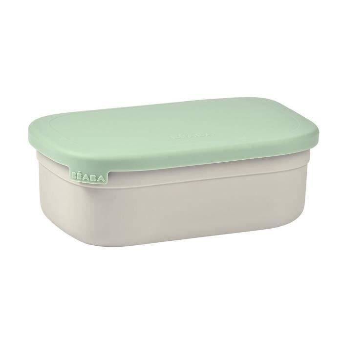 BEABA RVS Kinderlunchbox - Siliconen Deksel - Velvet Grijs en Saliegroen-4