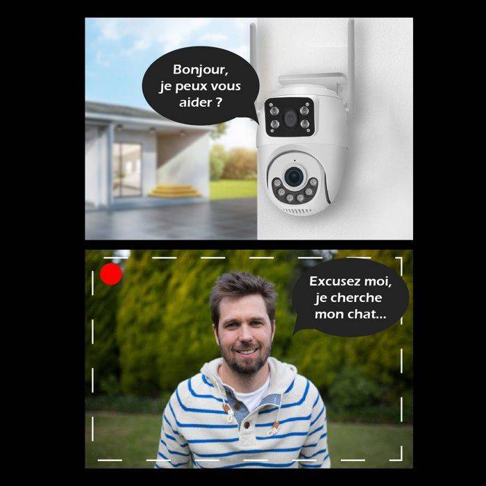 KYF Verbonden Buiten Camera - Wi-Fi - Draaibaar PT - Dubbele 3MP-3