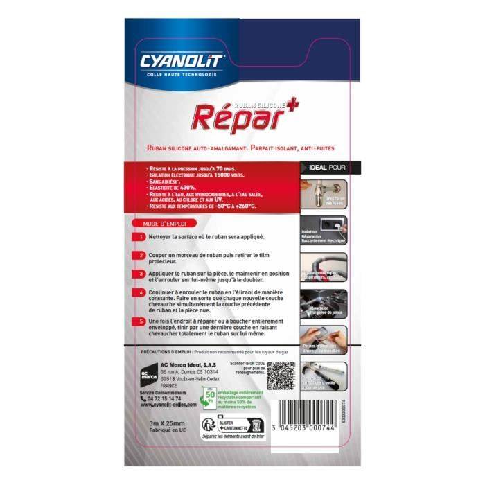 CYANOLIT Lijmtape - Siliciumtape - Zelfklevend - Waterdicht - Weerstand tegen Extreme Temperatuur-4