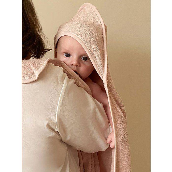 CANDIDE XXL Badhanddoek voor Ouders/Baby - 100x100 cm - Roze-3