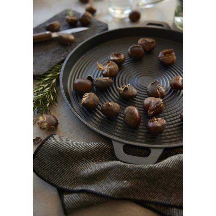 BAUMALU Grillplaat - Geëmailleerd Gietijzer - 34 cm-1