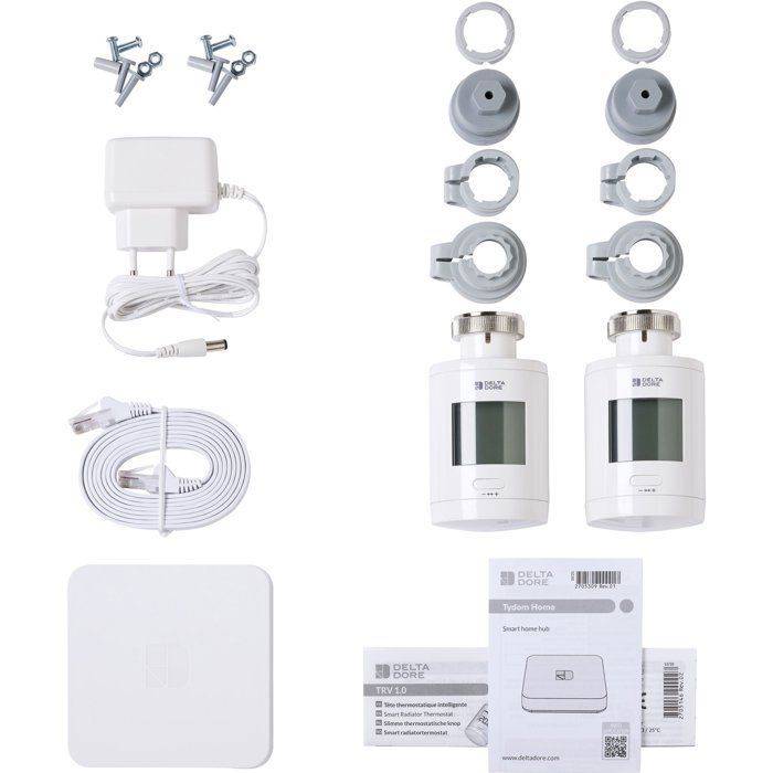 Delta Dore Thermostatische Radiatorkranen en Verbonden Doos - TRV 1.0 Verbonden Pakket - 6050664-4