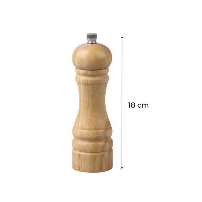 Set van 2 Handmatige Pepermolens - FACKELMANN - FM Professional Divers - Houtkleur - 18 cm-2