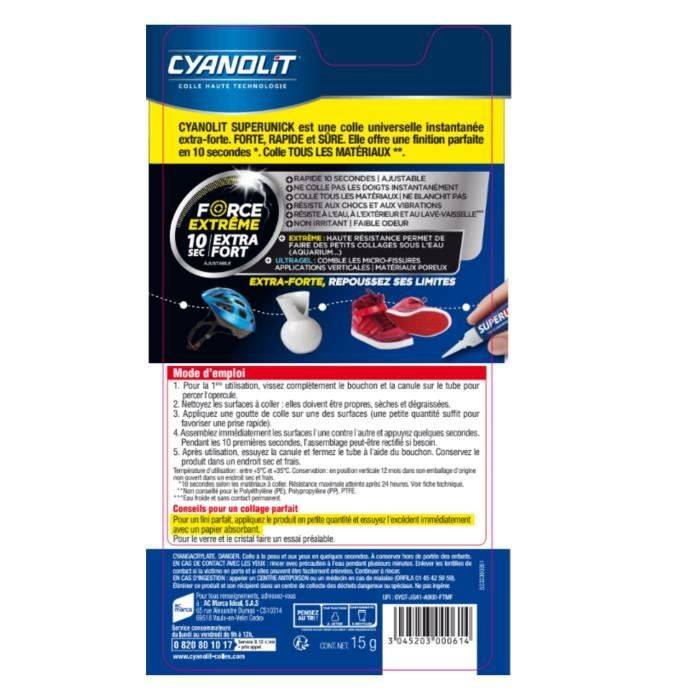 CYANOLIT Reparatielijm - Super Unieke Instant Plastic - 3 g - Ultra-Snel - Multifunctioneel-3