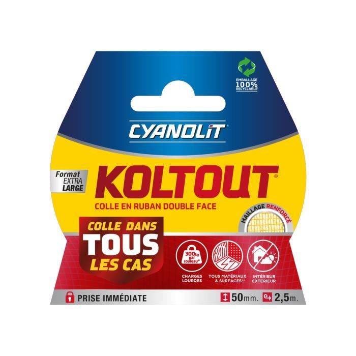 CYANOLIT Dubbelzijdige Lijmtape - Koltout XXL - 2,5 x 49 mm - Hoge Hechting - Discreet en Sterk-0