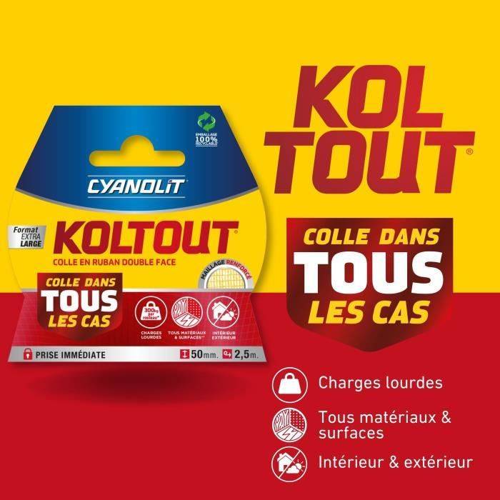 CYANOLIT Dubbelzijdige Lijmtape - Koltout XXL - 2,5 x 49 mm - Hoge Hechting - Discreet en Sterk-3