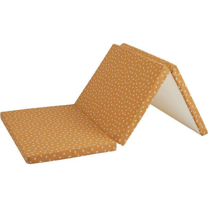 Reismatras - CANDIDE - 120 x 60 cm - 4 cm dik - Vouwbaar - Kameel-0