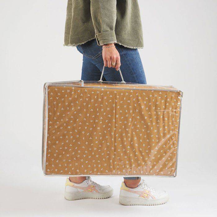 Reismatras - CANDIDE - 120 x 60 cm - 4 cm dik - Vouwbaar - Kameel-4