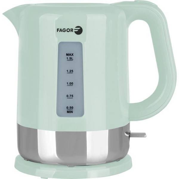 FAGOR Waterkoker - 1,5 L - 1850 W - 2200 W - Verborgen Verwarmingselement - FG5148