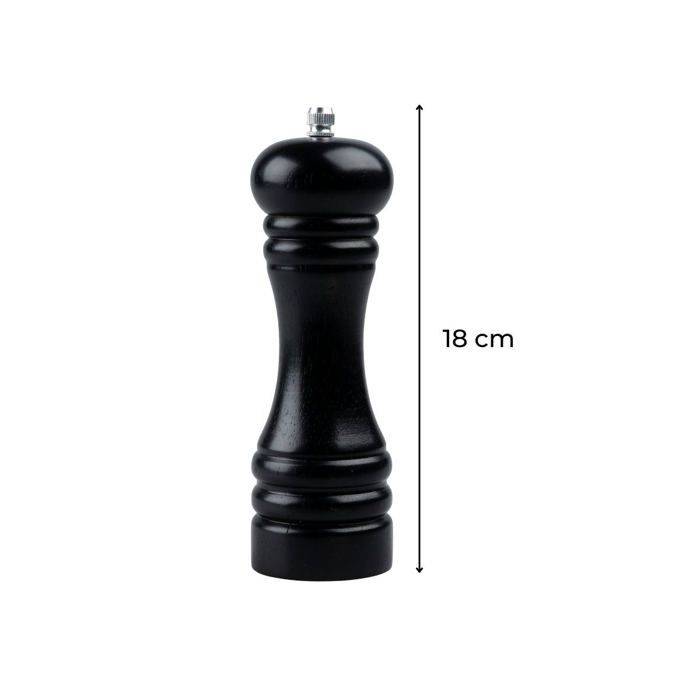 FACKELMANN PROFESIONAL Set van 2 Handmatige Pepermolens 18 cm Zwart-2