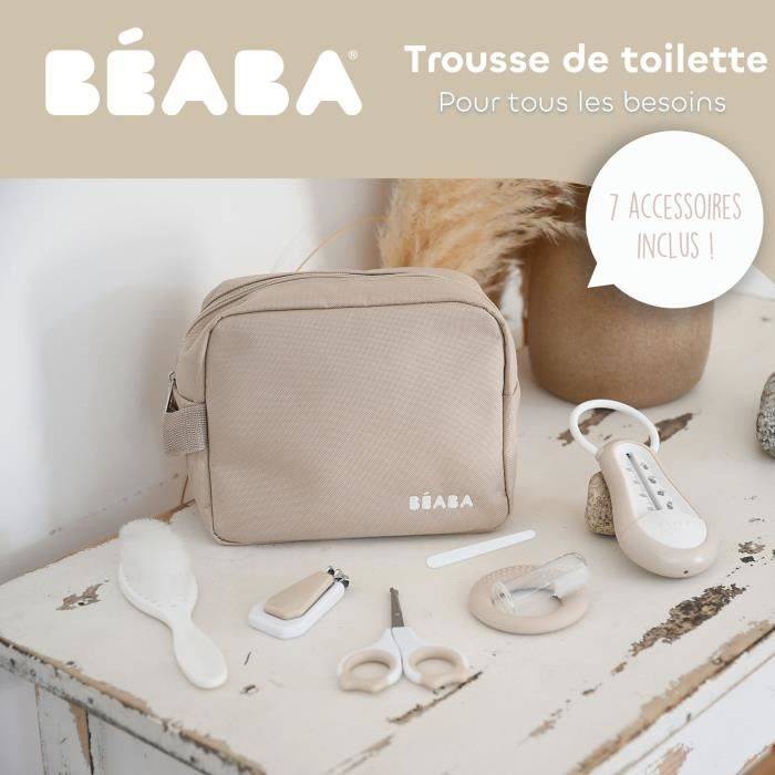 BEABA Draagbare Toilettas - 7 Accessoires - Klei-1