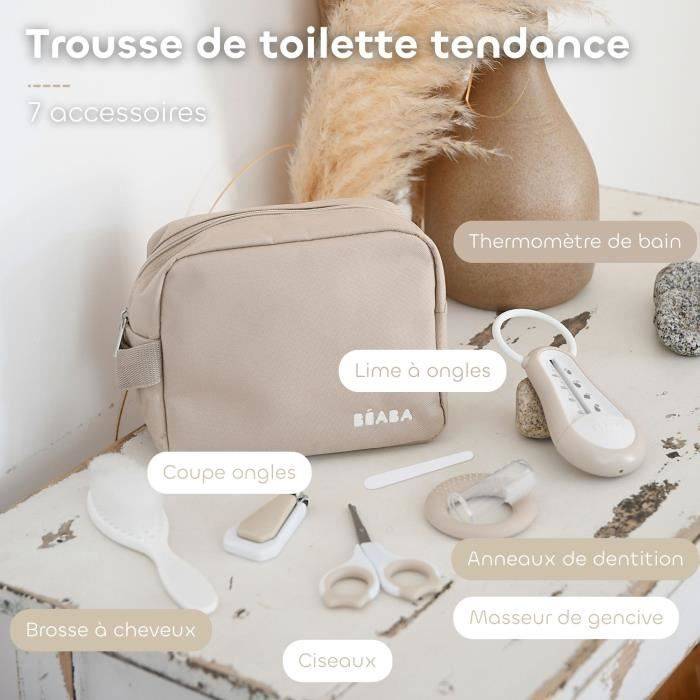 BEABA Draagbare Toilettas - 7 Accessoires - Klei-2