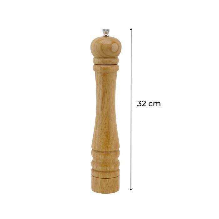 Set van 2 Handmatige Pepermolens - FACKELMANN PROFESSIONAL - Houtkleur - 32 cm-2