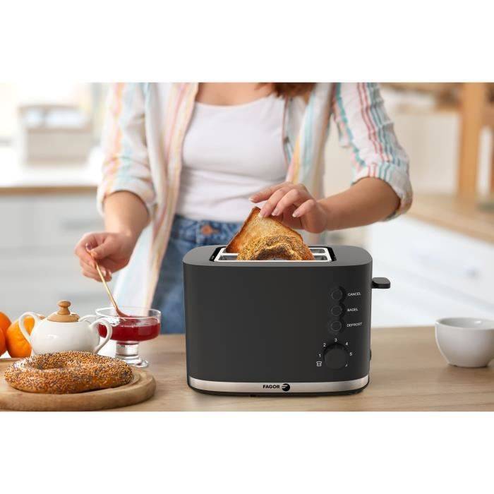 FAGOR Toaster FG250 - 730-870W - 2 Slots - Bagel-, Opwarm-, Annuleer- en Ontdooi-functies-3