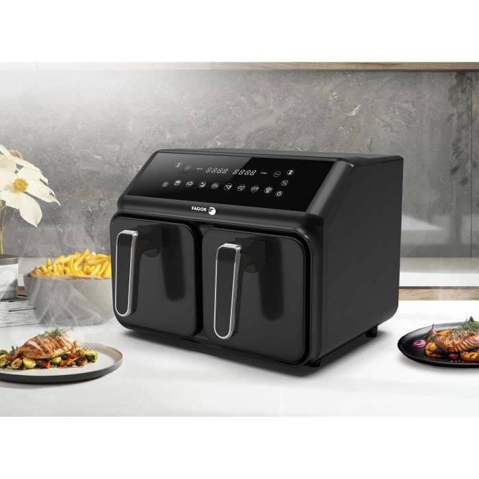 FAGOR Airfryer FG2X4L - 8 L - 2200 W - Dubbele 4 L Mand-3