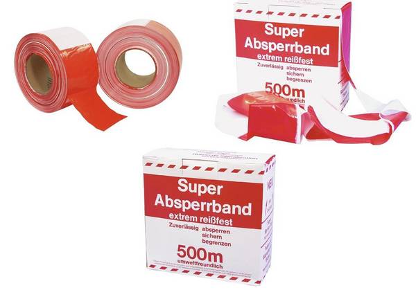 ACCESSORY Afzetlint Rood/Wit 500 m x 75 mm (3000596K) 500mx75mm