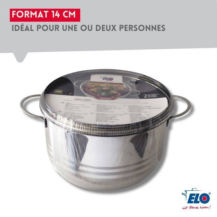 FACKELMANN Set van 2 Pannen - RVS - PFAS-vrij - 12 en 14 cm-3