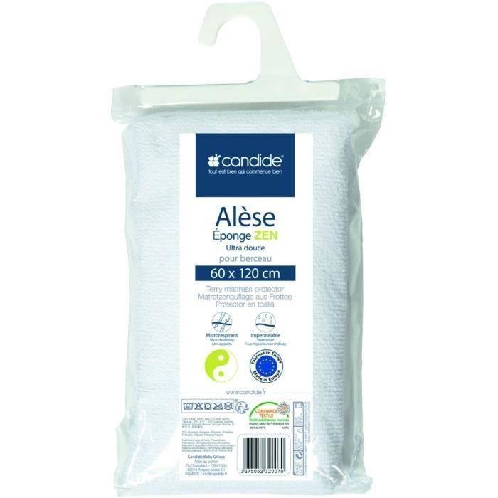 CANDIDE Zen Frottee Matrasbeschermer - 60 x 120 cm - Wit-0