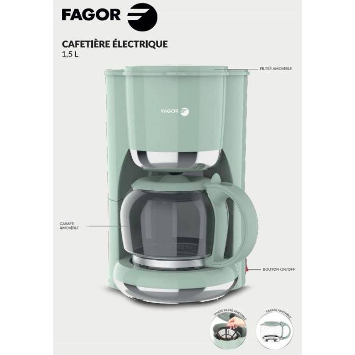 FAGOR Filter Koffiezetapparaat - FG1560 - 1,5 L - 12 Kopjes - Warmhouden-4