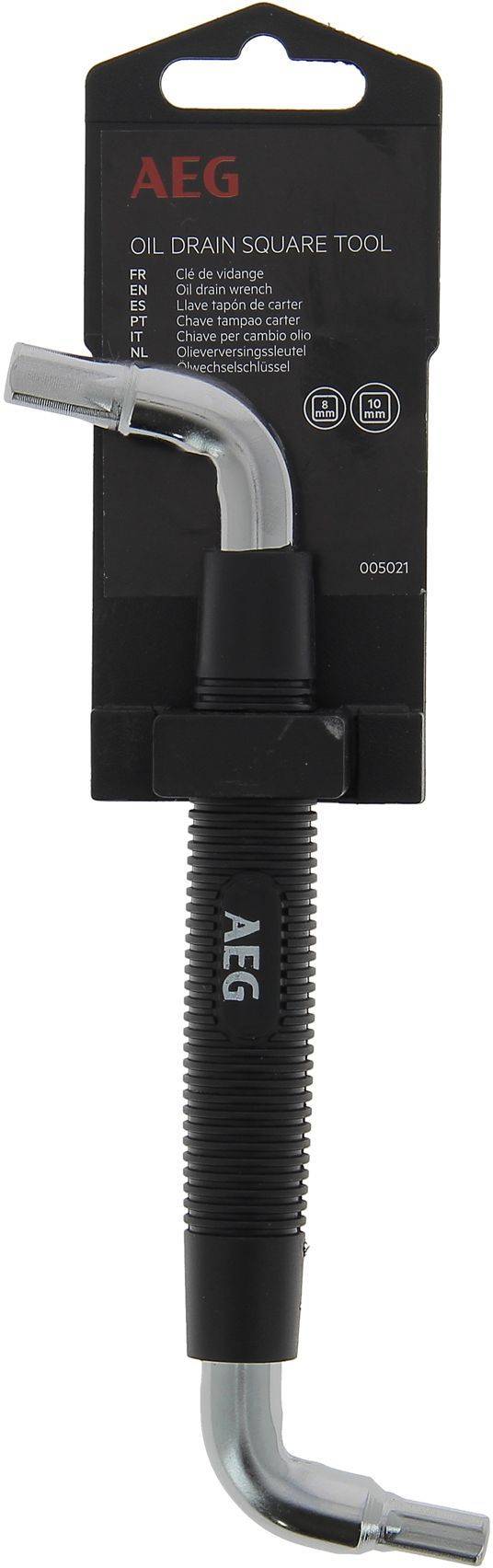 AEG Dubbele Vierkante Afvoerplug Moersleutel 8-10 mm - Ergonomische Handgreep-1