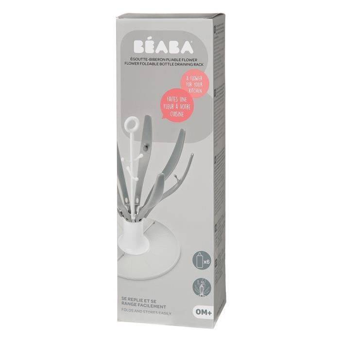 Béaba Vouwbare Flesdroger - Bloem Grijs - Compact en Praktisch-3