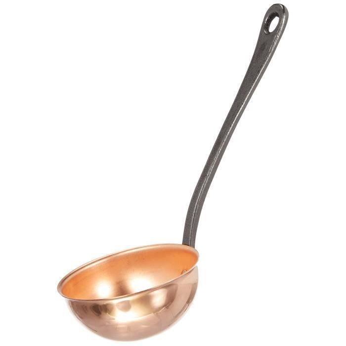 BAUMALU Massieve Koperen Lepel met Gietijzeren Handvat - Diameter 11 cm-1