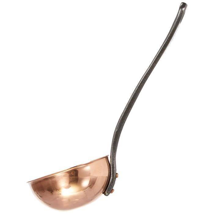 BAUMALU Massieve Koperen Lepel met Gietijzeren Handvat - Diameter 11 cm-2