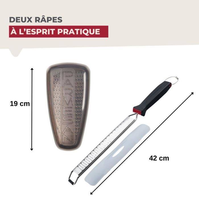 Duo Zester en Parmezaan Rasp - FACKELMANN - RVS - 42 en 19 cm-1