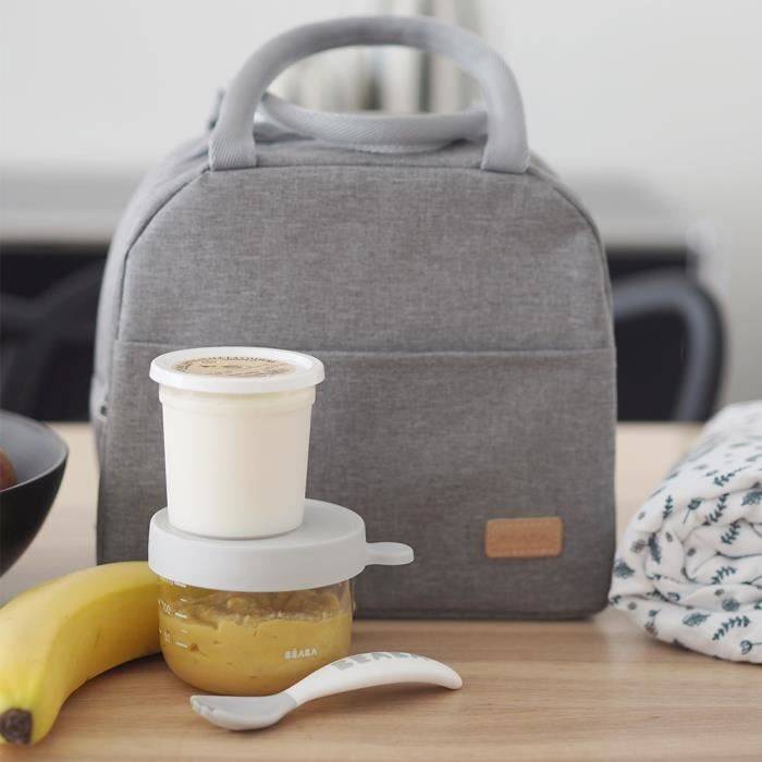 BEABA Geïsoleerde Lunchtas, Heather Grey, Ideaal voor Snacks en Maaltijden-4